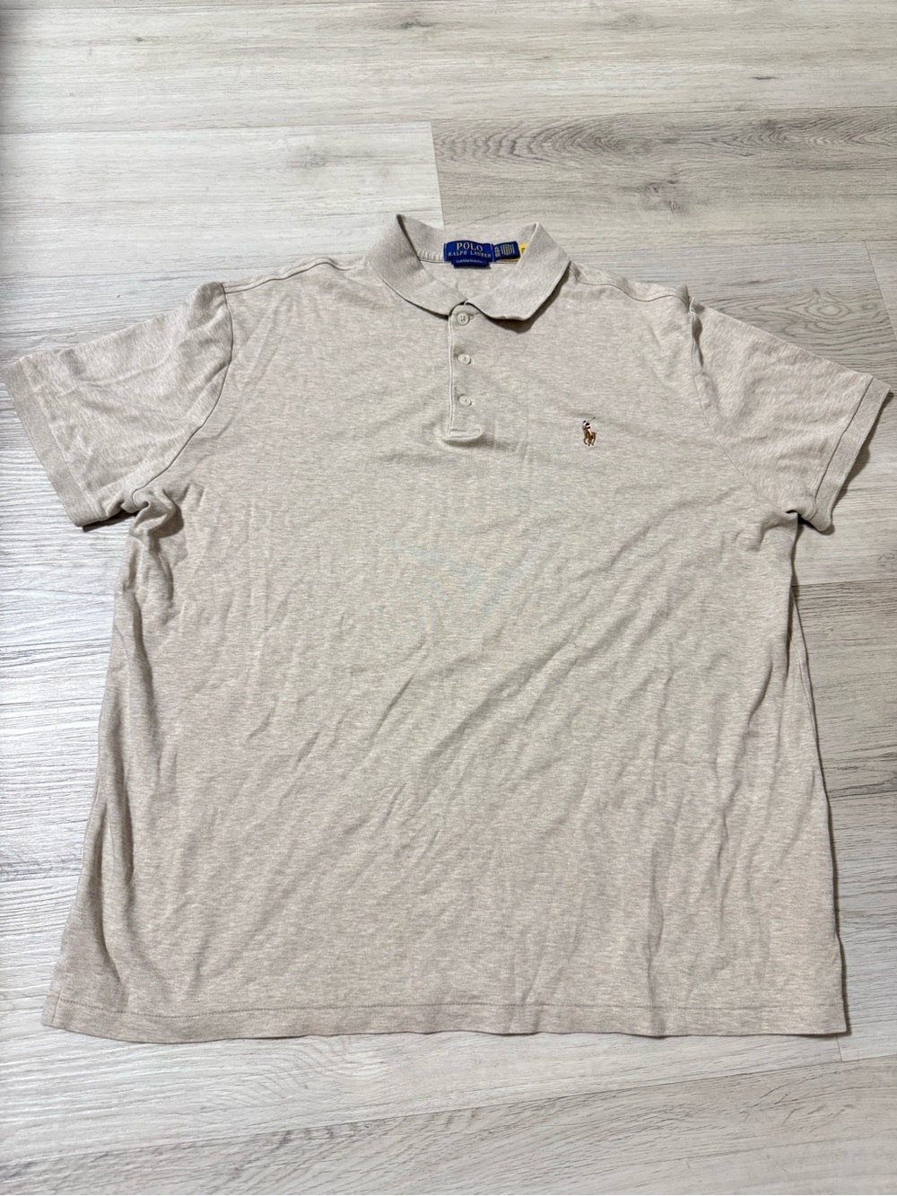 Polo Ralph Lauren Men's Size XL Classic Fit Polo Shirt Tuscan Beige Heather